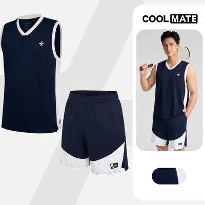 [MỚI]Set cầu lông Smash Energy Áo sát nách Tanktop cổ V và Quần short Basic thoáng mát nhanh khô, hạn chế ma sát Coolmat