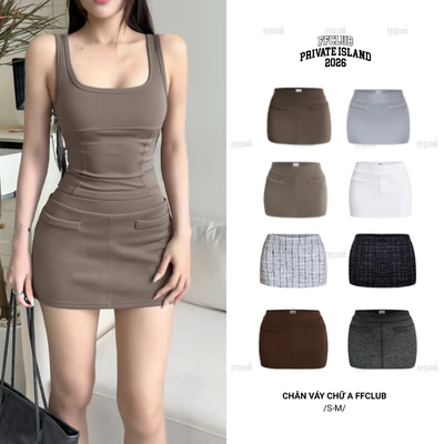 FFCLUB - Chân Váy Quần Ngắn Dáng A có Lớp bảo hộ