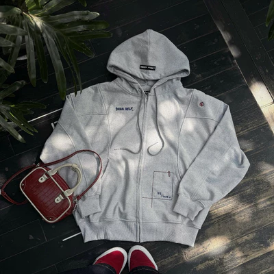 Áo Hoodie Zip DEAR ME Cinder Form Rộng Oversize, Local Brand Chính Hãng