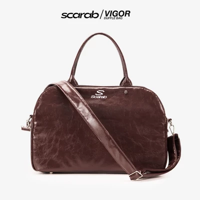 Scarab Túi Da Mềm Form To Dáng Bowling - Vigor Duffle Bag