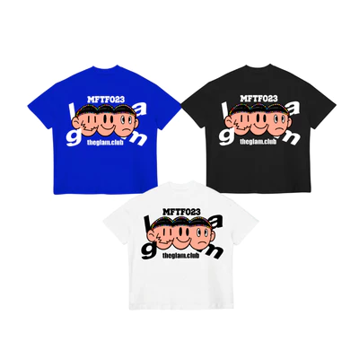 TheGlam CHÍNH HÃNG - Áo Thun "THREE MOODS MFT023" UNISEX Form Boxy Màu Xanh/Đen/Trắng Nam Nữ - TS08-08