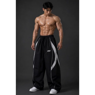Quần Dài Degrey màu ĐEN TRẮNG Long Pants Poly THÊU Logo - PAPOLYDETRA