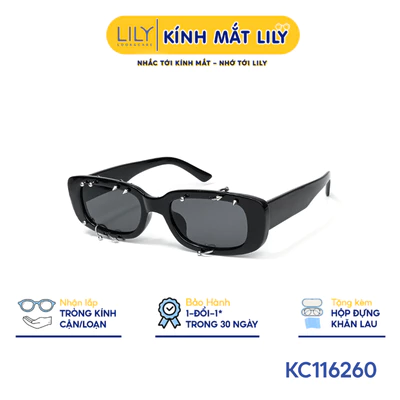 Gọng kính râm nam nữ LILYEYEWEAR chất liệu nhựa cao cấp chắc chắn, kiểu dáng hiện đại màu sắc thời trang KC116260