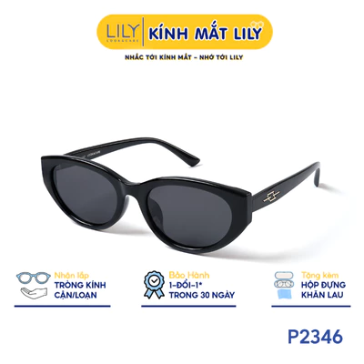 Gọng kính râm phân cực nam nữ LILYEYEWEAR chất liệu nhựa cao cấp chắc chắn, kiểu dáng hiện đại màu sắc thời trang P2346