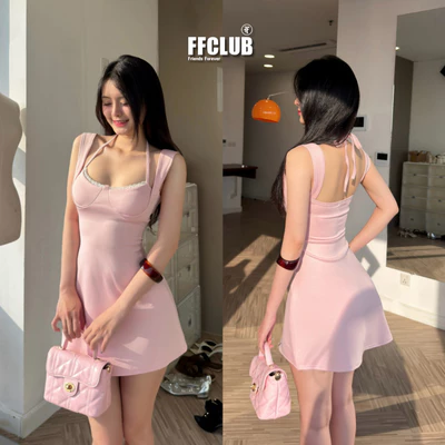 ĐẦM VANILLA THUN POLY PHỐI REN TÔN DÁNG FFCLUB
