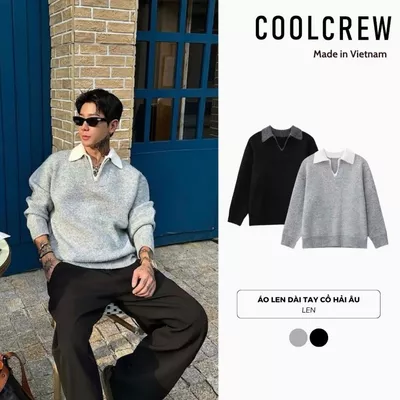 Áo Len Dài Tay Cổ Hải Âu 𝐂𝐎𝐎𝐋𝐂𝐑𝐄𝐖 Form Rộng Basic Phong Cách Hàn Quốc Unisex ALD146