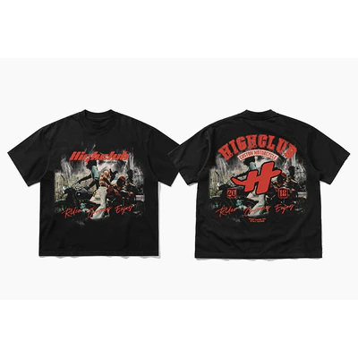 Áo thun HC ROAD TRIPS WITH THE HOMIES Tee - HIGHCLUB Tay lỡ cổ tròn màu ĐEN - UNISEX