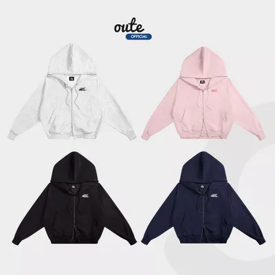 Áo Khoác Hoodie Zip Minimal Nỉ Hai Da Form Boxy Unisex Nam Nữ LocalBrand
