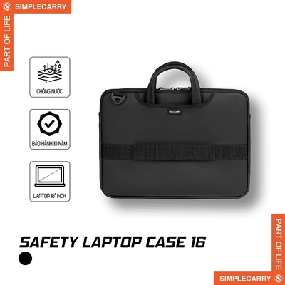 Túi Đựng Laptop 16 Inch SimpleCarry SAFTY LAPTOP CASE Vải Dày Dặn, Đứng Form, Chống Sốc Tốt, Dây Đeo Chắc Chắn