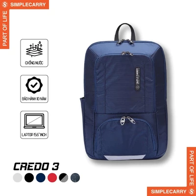 Balo Thời Trang Văn Phòng SimpleCarry Credo 3 Nhiều Màu, Đựng Vừa Laptop 15.6 Inch, Vải Dạ Quang