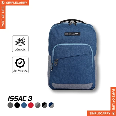 Balo Học Sinh Cho Bé SimpleCarry Issac 3 Nhiều Màu, Có Miếng Dạ Quang, Chất Liệu Vải Cao Cấp