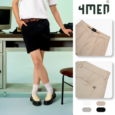 Quần Short 4MEN Signature Stripe Form Straight QS088 Năng Động, Dễ Phối Đồ