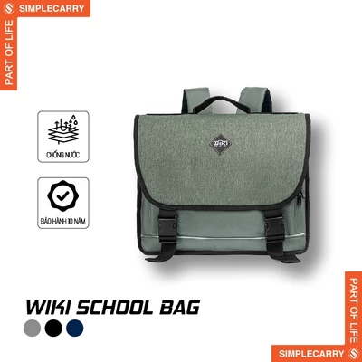 Balo Đi Học Cho Bé Nam Nữ SimpleCarry Wiki School Bag Hình Chữ Nhật, Có Dây Đeo Phản Quang