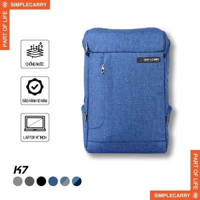 Balo Công Sở & Đi Học Nam Nữ SimpleCarry K7 Thiết Kế Nhiều Ngăn, Túi Hình Hộp, Chống Sốc Tốt