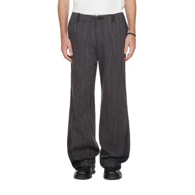 Quần Ống Đứng Nam Kẻ Sọc Màu Đen Onyx - BEUTER® MS STRIPE SPLIT PANTS - ONYX