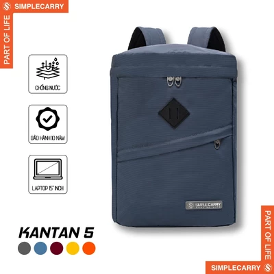 Balo Phong Cách Hàn Quốc SimpleCarry Kantan 5 Đựng Laptop15 Inch, Chống Thấm, Nhiều Ngăn