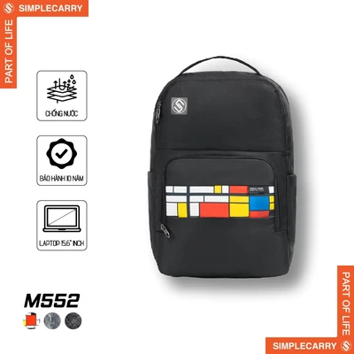 Balo Đi Học Đi Làm SimpleCarry M552 Nam Nữ, Nhiều Ngăn, Đựng Vừa Laptop 15.6 Inch