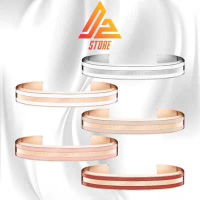 Vòng Tay Cuff v2 cặp đôi thời trang Titanium 316L thép không gỉ [Bảo Hành 5 năm]