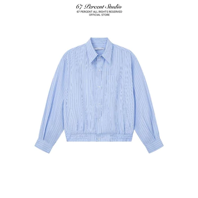 Áo Khoác Sơ Mi Sọc Xanh Thời Trang 67PERCENT/67% - SHIRT BLOUSON