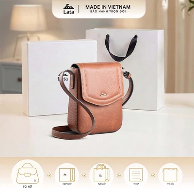 Bộ hộp quà trắng LATA (Túi đeo chéo nữ LATA HN131 + Hộp quà HQ2T + Túi giấy TG2T + Túi rút BVR3838 + Thiệp cảm ơn BT1)