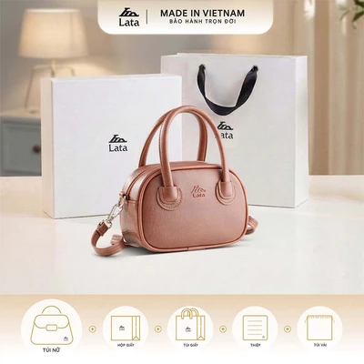 Bộ hộp quà trắng LATA (Túi xách nữ LATA TX36 + Hộp quà HQ2T + Túi giấy TG2T + Túi rút BVR3838 + Thiệp cảm ơn BT1)
