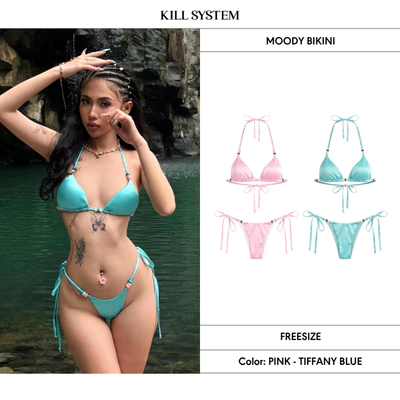 Bikini hai mảnh phi lụa sexy kèm mút MOODY - 𝐊𝐈𝐋𝐋 𝐒𝐘𝐒𝐓𝐄𝐌