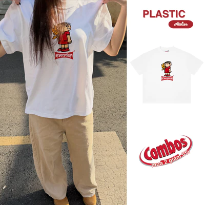 Áo thun oversized boxy, áo thun local "Everyday" 250gsm Cổ Tròn Unisex Nam Nữ Basic