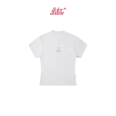 LIDER Jeans | Áo Thun Unisex Tay Ngắn Cổ Tròn LIDER LDJ GRAIN TEE - White