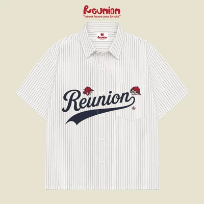 RNC BASEBALL Shirt - Áo Sơ Mi Kẻ Cộc Tay In Chất Vải Oxford Chống Nhăn Brand REUNION SM5