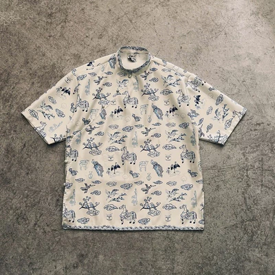 AO PHU QUY YELLOW FLICKER  NUT CAI HOA TIET IN UNISEX