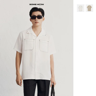 [New8] Áo Sơ Mi Cuban Relaxed Coastal Chất Liệu Cotton-Poly-Rayon Thanh Lịch Thoải Mái, SM0240 SOME HOW STORE