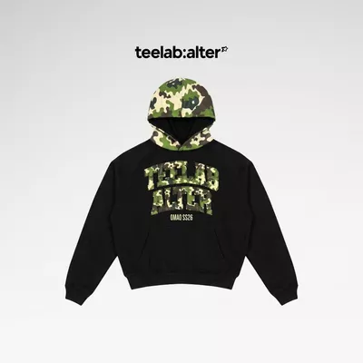 Áo Hoodie Teelab Alter Oversized Fleece Camo Embroidered Hoodie HD142