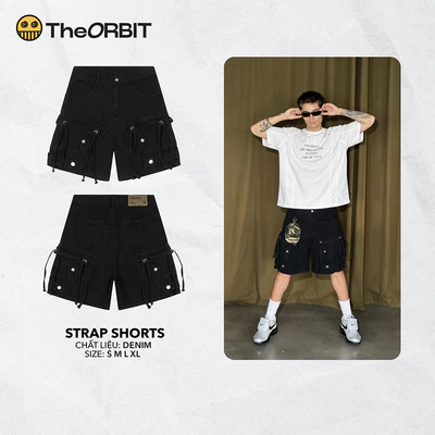 Quần Short Nam Nữ The ORBIT STRAP DENIM SHORT - Local Brand Chính Hãng