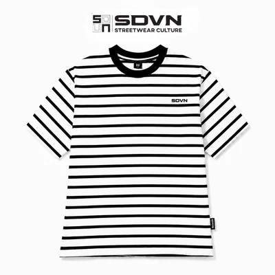 Áo Thun Kẻ Sọc Unisex Form Rộng cotton 2C  Brand Chính Hãng SDVN