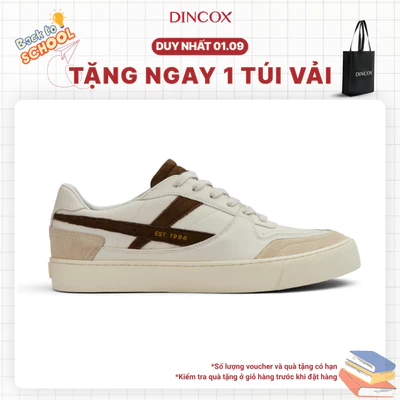 Giày Da Sneaker Nam Nữ DC39 CARAMEL DINCOX Shoes Đế Bằng - Microfiber Leather