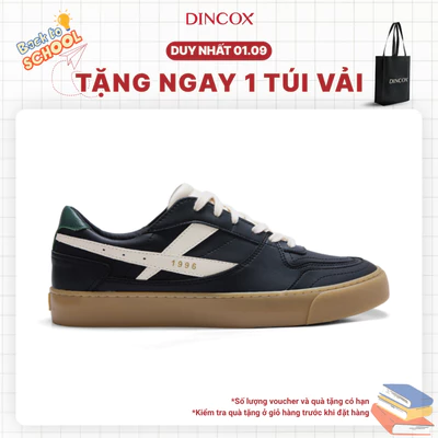 Giày Da Sneaker Nam DC39 BLACK COFFEE DINCOX Shoes Đế Bằng - Microfiber Leather