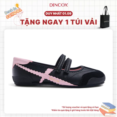 Giày Búp Bê Ballet Sneaker Dincox Mary Jane DC49 Black Pink Êm Chân, Năng Động Cá Tính
