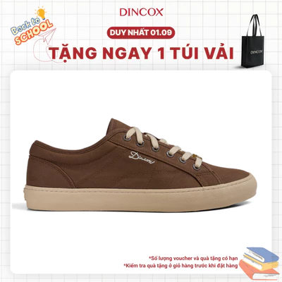 Giày Thể Thao Nam Nữ, Giày Sneaker Vải Canvas, Giày Thời Trang Dincox E18 Chocolate - Giày Nâu