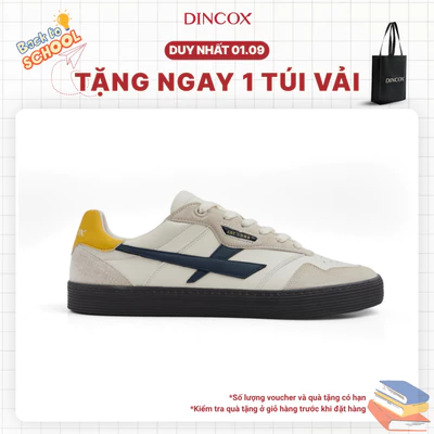 [NEW ARRIVAL] Giày Sneaker Nam Nữ DC48 MIDNIGHT AMBER Dincox Shoes Đế Bằng - Da phối Suede Cao Cấp