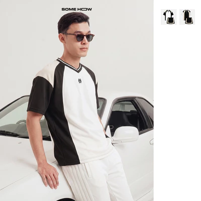 Set Áo Thun Short 4 Colors Block Athletic, Chất Vải Thoải Mái Năng Động Cá Tính, SB0066, SOME HOW STORE