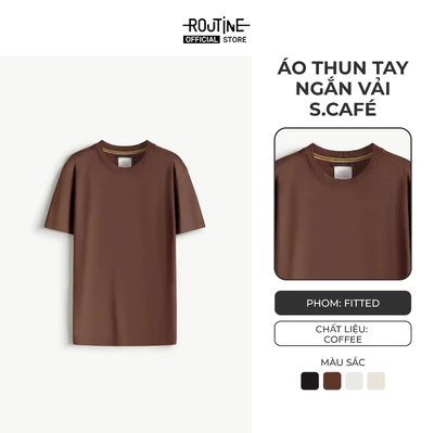 [ĐƠN 699K TẶNG VỚ] Áo Thun Tay Ngắn Vải S.Café Form Fitted - Routine 10S25TSS079