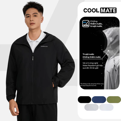 Áo khoác Daily Wear trượt nước chống UV, áo khoác bốn mùa siêu nhẹ có mũ đa năng mặc hàng ngày leo núi trekking Coolmate