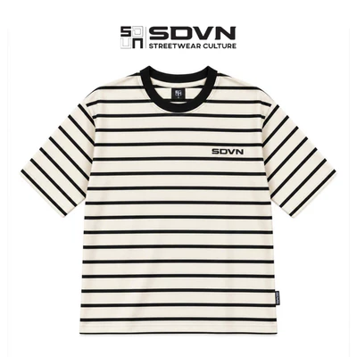 Áo Thun Kẻ Sọc Unisex Form Rộng cotton 2C  Brand Chính Hãng SDVN