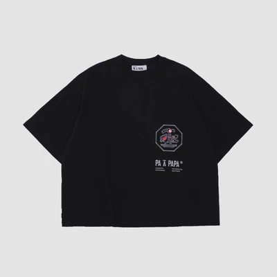 Áo phông form boxy họa tiết đính khuy 4 màu PAPA Bonsai T-shirt