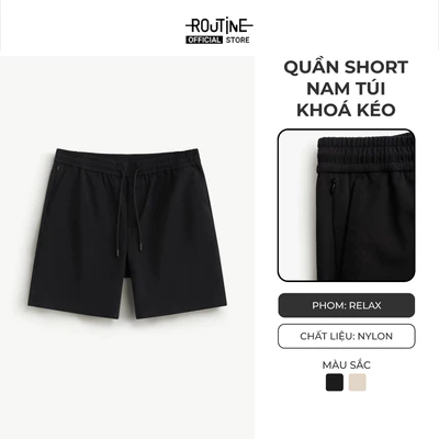 [ĐƠN 699K TẶNG VỚ] Quần Short Nam Túi Khoá Kéo Form Relax - Routine 10F25PSH002