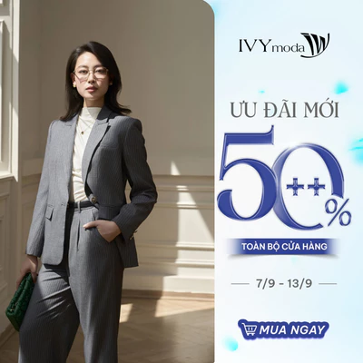 Áo Blazer kẻ Serge nữ IVY moda MS 67M8878