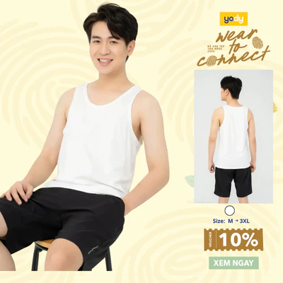 Áo ba lỗ nam Yody áo thể thao basic chất thun cotton mềm mịn thoáng mát TRA - MCTA25S036