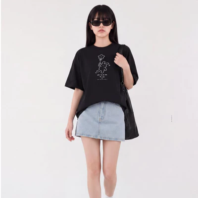 Áo thun Unisex Nam Nữ Trắng/ Đen Boxy Fit Form Rộng LIMEORANGE