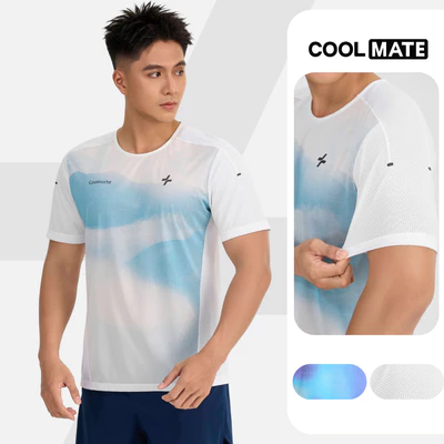 [MỚI]Áo thun nam thể thao chạy bộ Cloud Fade, Blur Exdry Advance Motion siêu nhẹ, thoáng khí, thấm hút tốt Coolmate