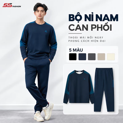 [SVIP X 5S] Bộ Quần Áo Nỉ Nam Mùa Đông RELIABLE 5S FASHION Dày Dặn, Giữ Ấm, Thiết Kế Khỏe Khoắn 01-MBNIR5005